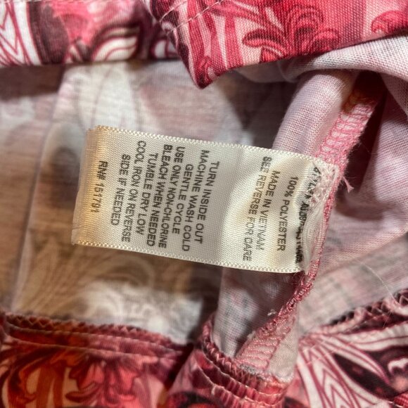 G Collection Pink & White Floral Short Sleeve Blouse Loose Fit Womens Size XXL - Picture 3 of 10